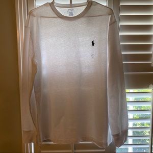 Men’s White Polo Ralph Lauren Long Sleeve T-shirt